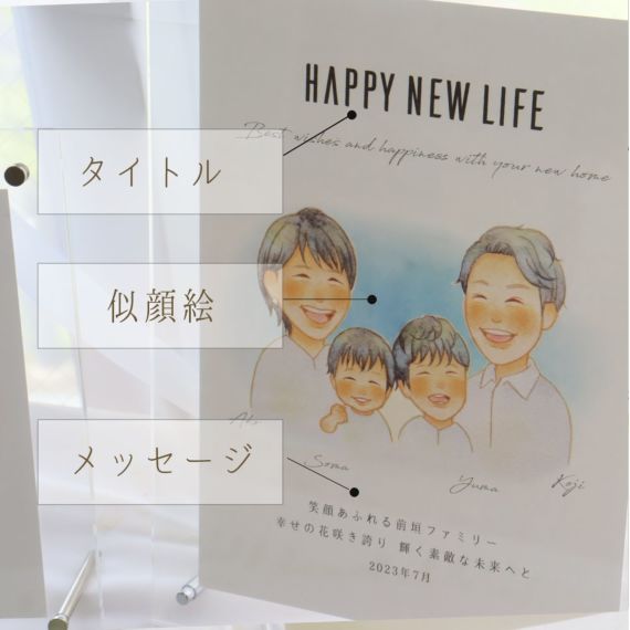 似顔絵名前ポエム 米寿のプレゼント 似顔絵名前詩 長寿の似顔絵