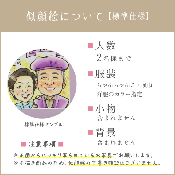 ハッピー似顔絵名前ポエム （立体額） プレゼント