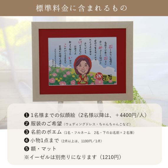 似顔絵名前ポエム 米寿のプレゼント 似顔絵名前詩 長寿の似顔絵